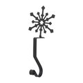 Village Wrought Iron Village Wrought Iron MH-A-85 Snowflake Mantle Hook, MH-A-85 MH-A-85